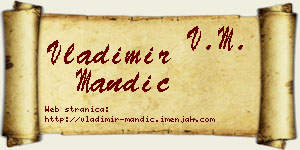 Vladimir Mandić vizit kartica